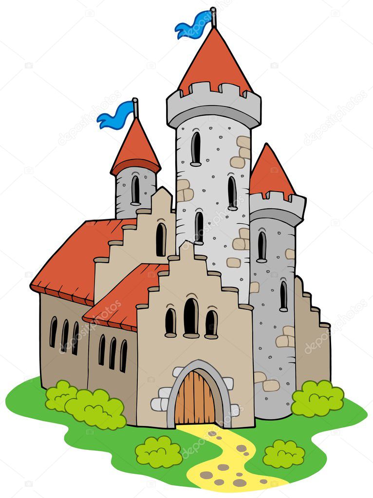 Ancient medieval castle — Stock Vector © clairev #2147373