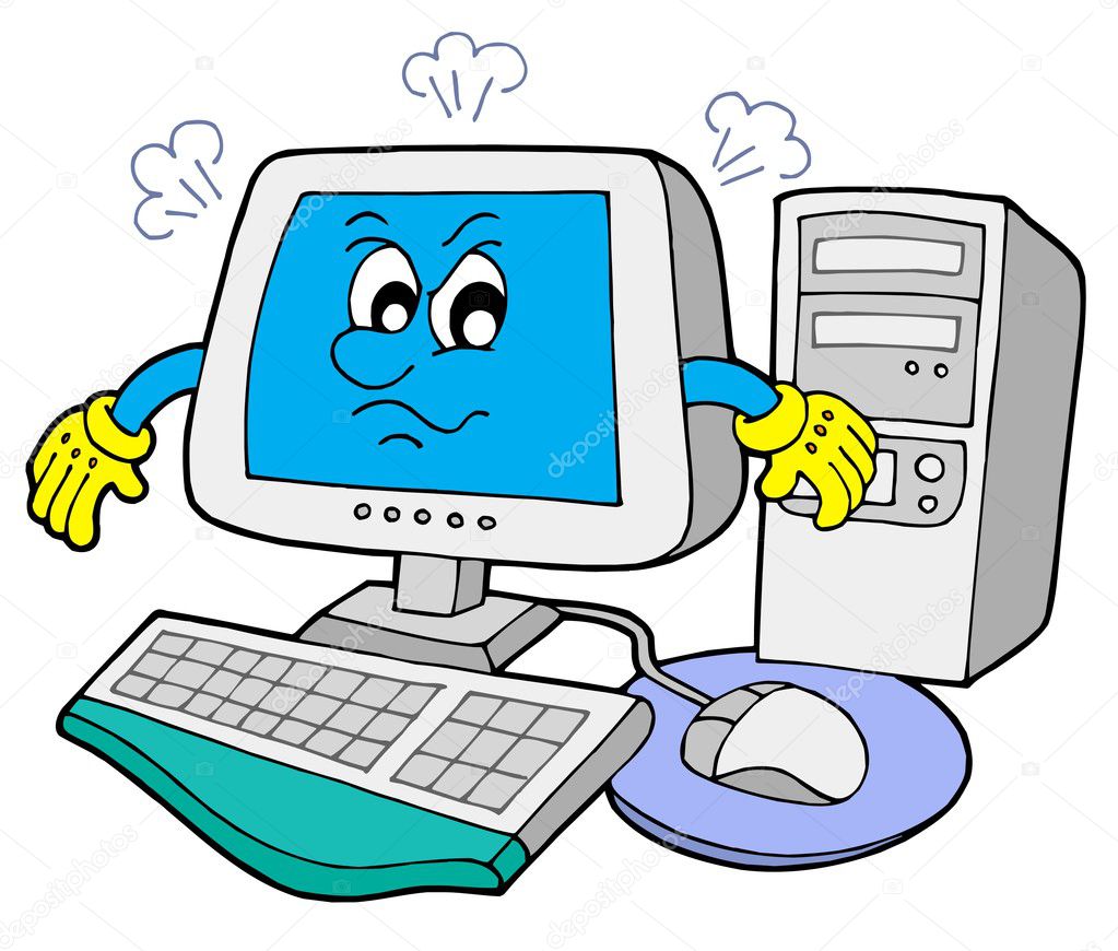 frustrated computer user clipart