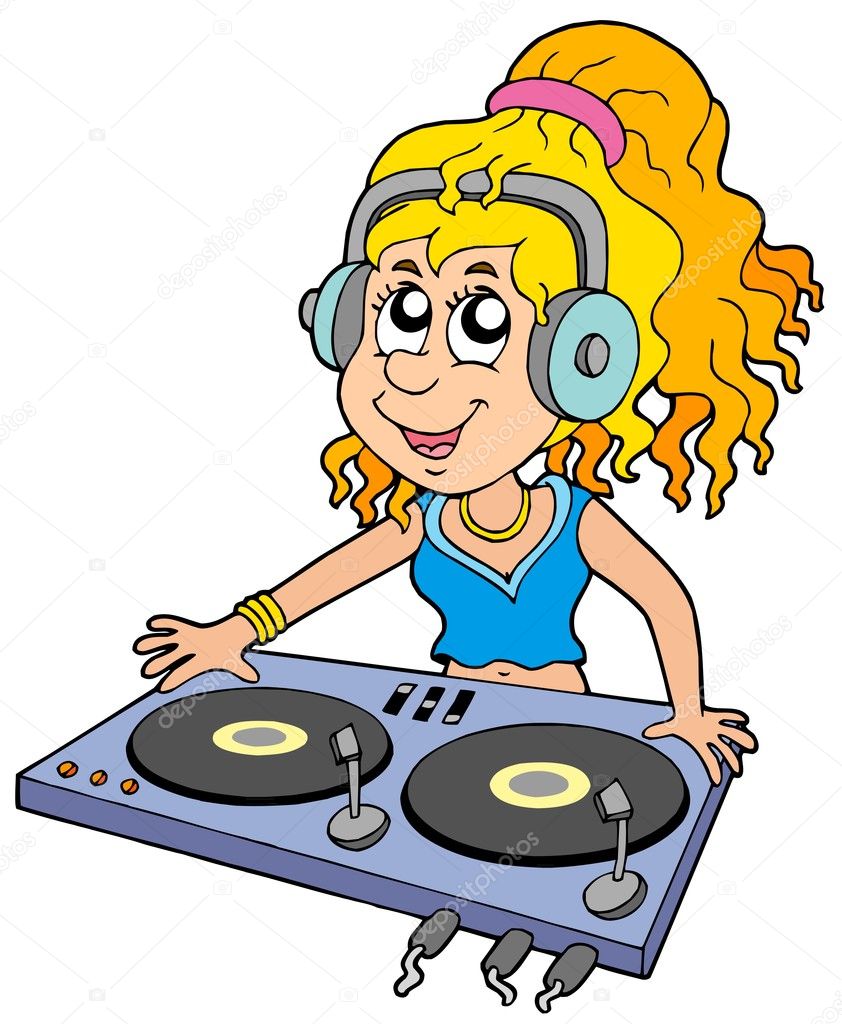 Cartoon DJ girl Stock Vector Image by ©clairev #2147897