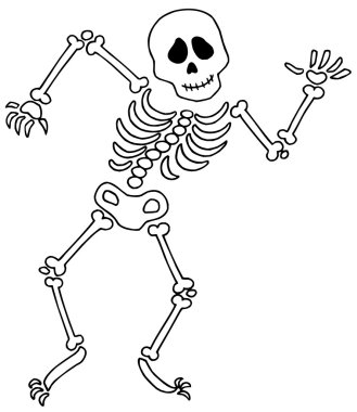 Dancing skeleton clipart