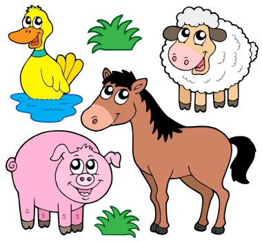 Farm animals collection 5 clipart