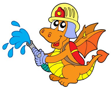 Fireman dragon clipart