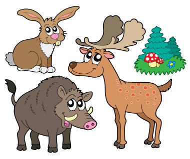 Forest animals collection 1 clipart