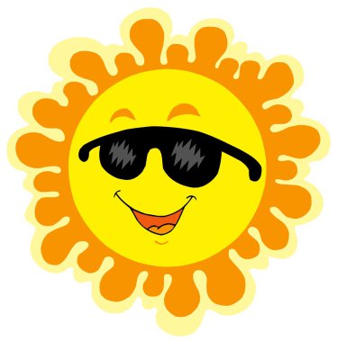 Funny Sun cartoon clipart