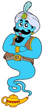 Genie from lamp clipart
