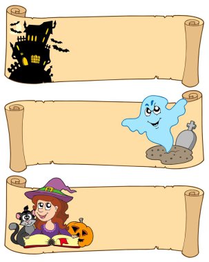 Halloween banner collection 3 clipart