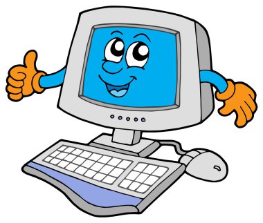 Happy computer clipart