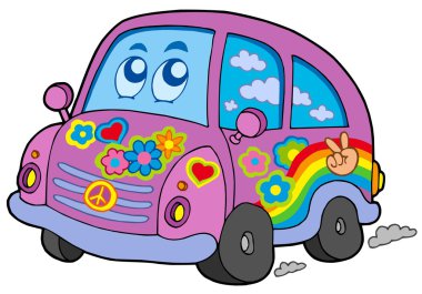 Hippie car clipart