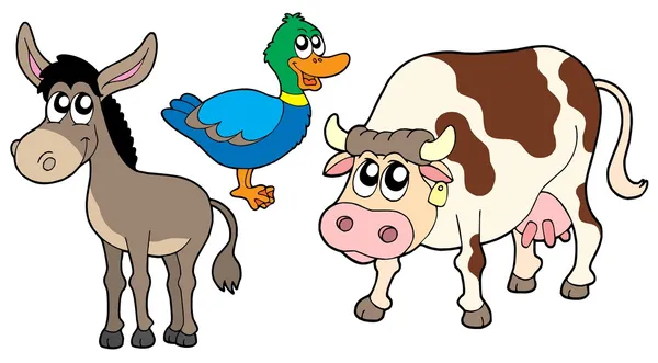 Çiftlik hayvanları koleksiyon 3 — Stok Vektör