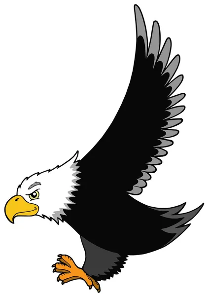 Stock vector Flying American eagle