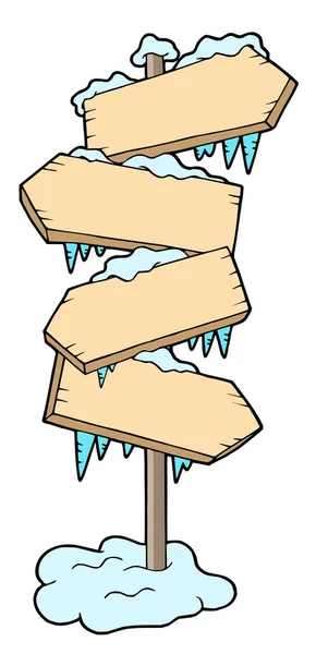 Bevroren hout teken — Stockvector