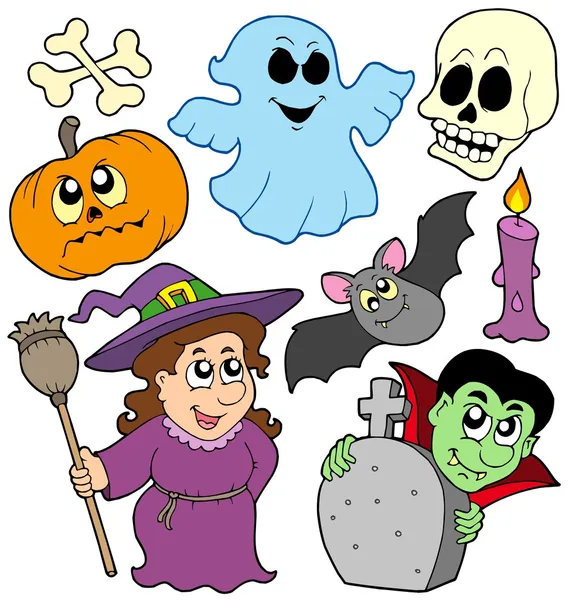 Halloween kreskówek kolekcja — Wektor stockowy