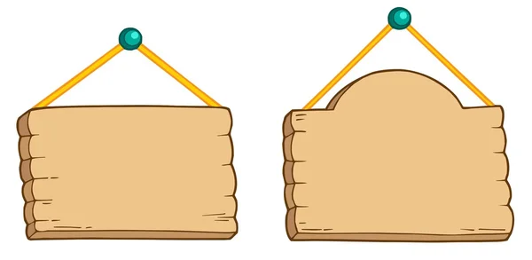 Panneaux suspendus en bois — Image vectorielle