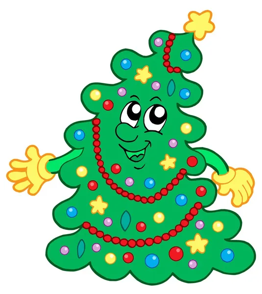Froher Weihnachtsbaum — Stockvektor