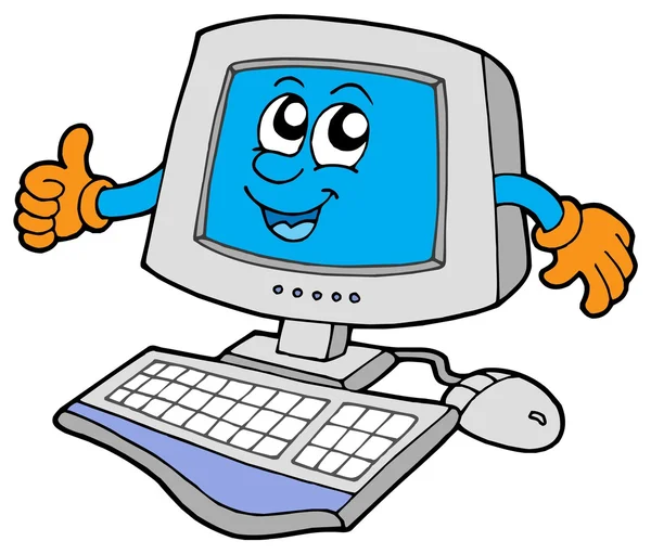 행복 한 컴퓨터 — 스톡 벡터
