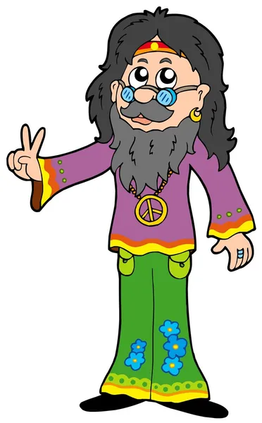 Hippi guru — Stok Vektör