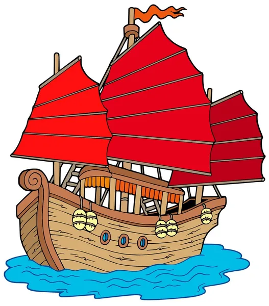 Chinese ship — Stock Vector