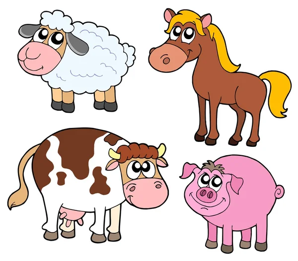 Raccolta animali da fattoria — Vettoriale Stock