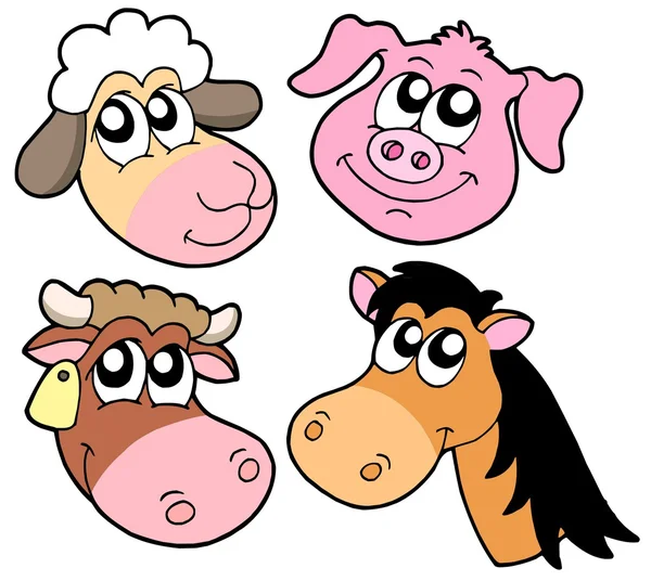 Farm animals details collection — Stock Vector