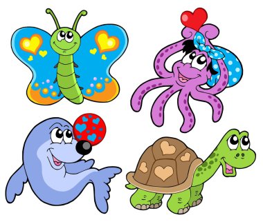 Love animals collection 01 clipart