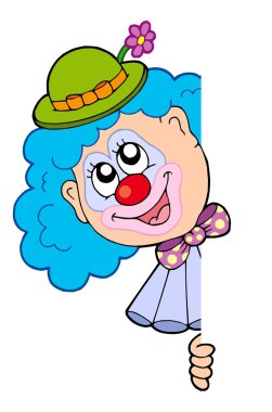 Lurking clown clipart