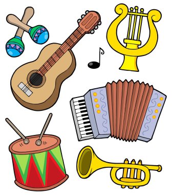 Music instruments collection 1 clipart