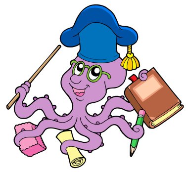 Octopus teacher clipart