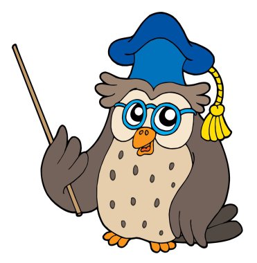 Owl teacher vector illustration clipart