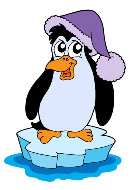 Penguin on iceberg clipart