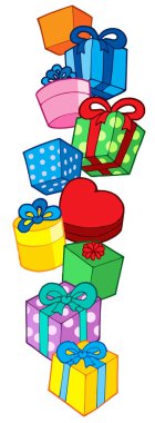 Pile of Christmas gifts clipart