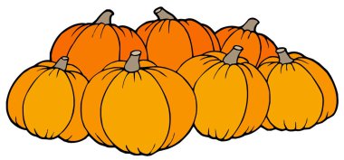 Pile of pumpkins clipart