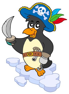 Pirate penguin clipart