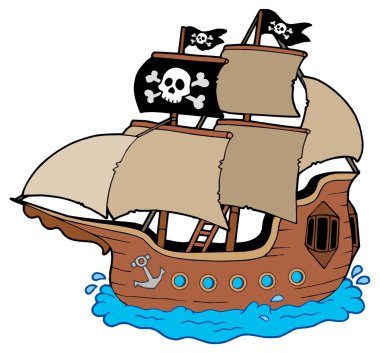 Pirate ship clipart