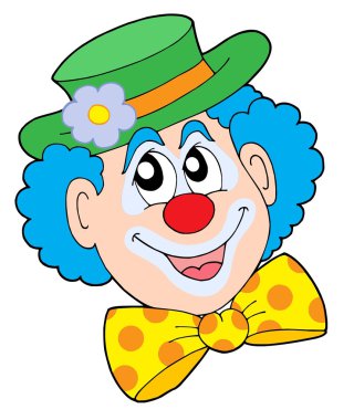 Portrait of clown vector illustration clipart