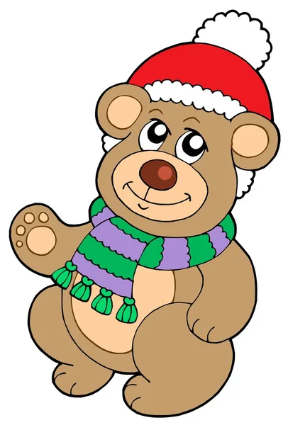 Kerstmis teddy bear — Stockvector