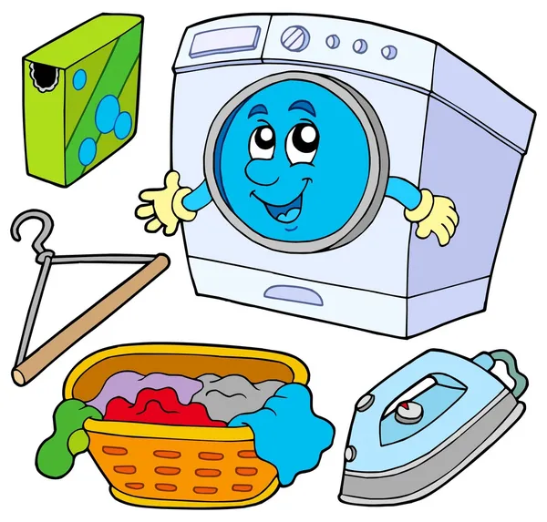 Coleção de lavandaria —  Vetores de Stock