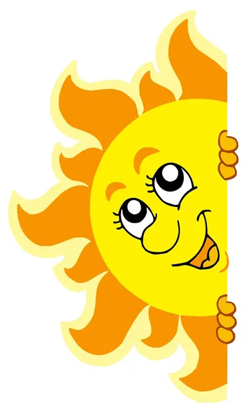 Lauernde Sonne — Stockvektor