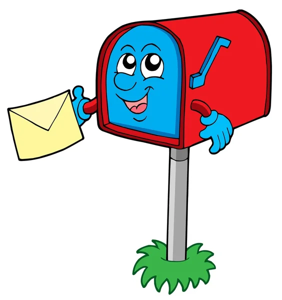 Poštovní schránka s písmenem — Stockový vektor