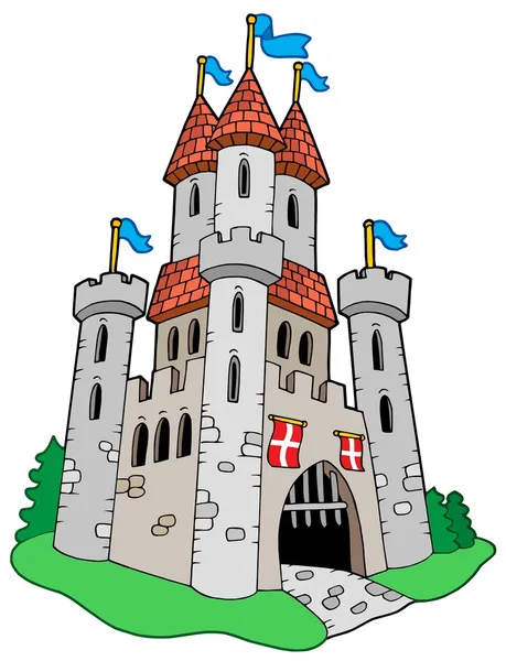 Keskiaikainen linna — vektorikuva