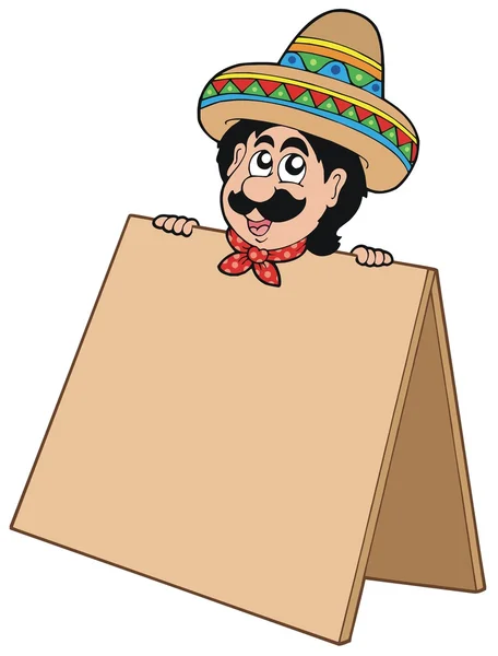 Mexicain homme avec table — Image vectorielle