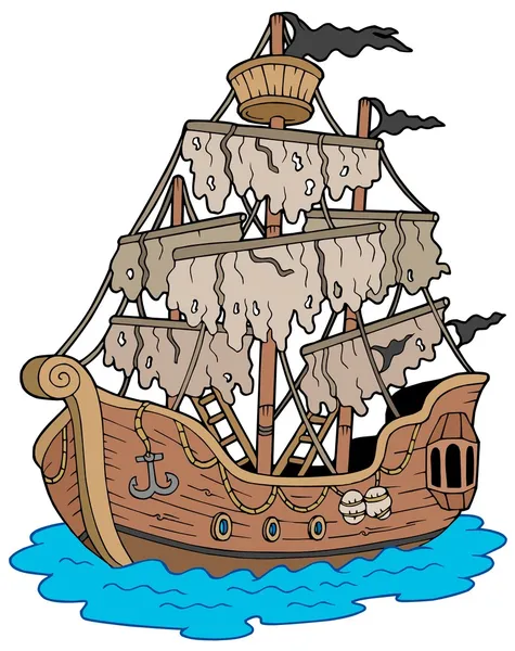 Таинственный корабль — стоковый вектор