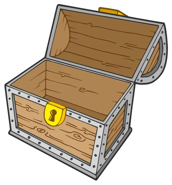 Open empty treasure chest — Stock Vector