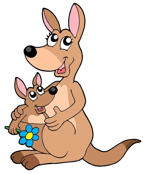 Paire de kangourous — Image vectorielle