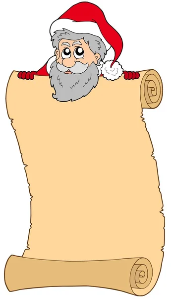 Parchemin avec le Père Noël — Image vectorielle