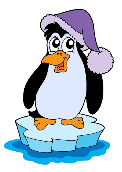 Pinguino su iceberg — Vettoriale Stock