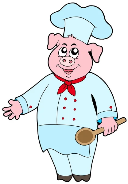 Chef de porco — Vetor de Stock