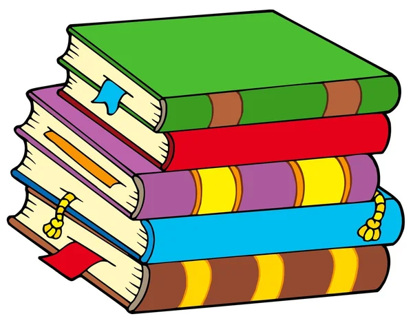 Pilha de livros coloridos — Vetor de Stock