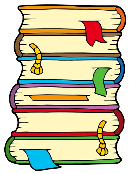 Pile of old books — Stock Vector
