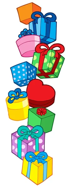 Pile of Christmas gifts — Stock Vector