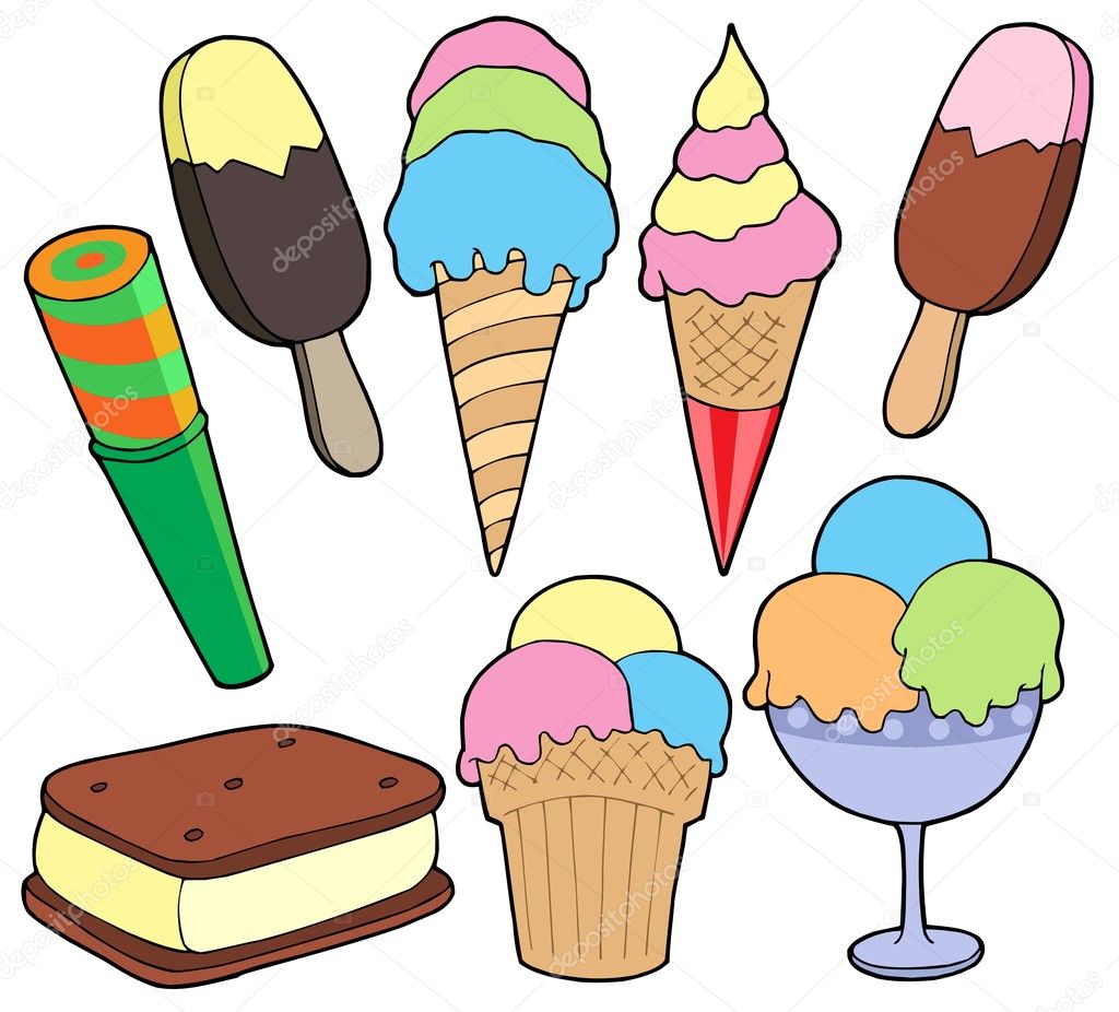 Ice cream collection Stock Vector Image by ©clairev #2250209